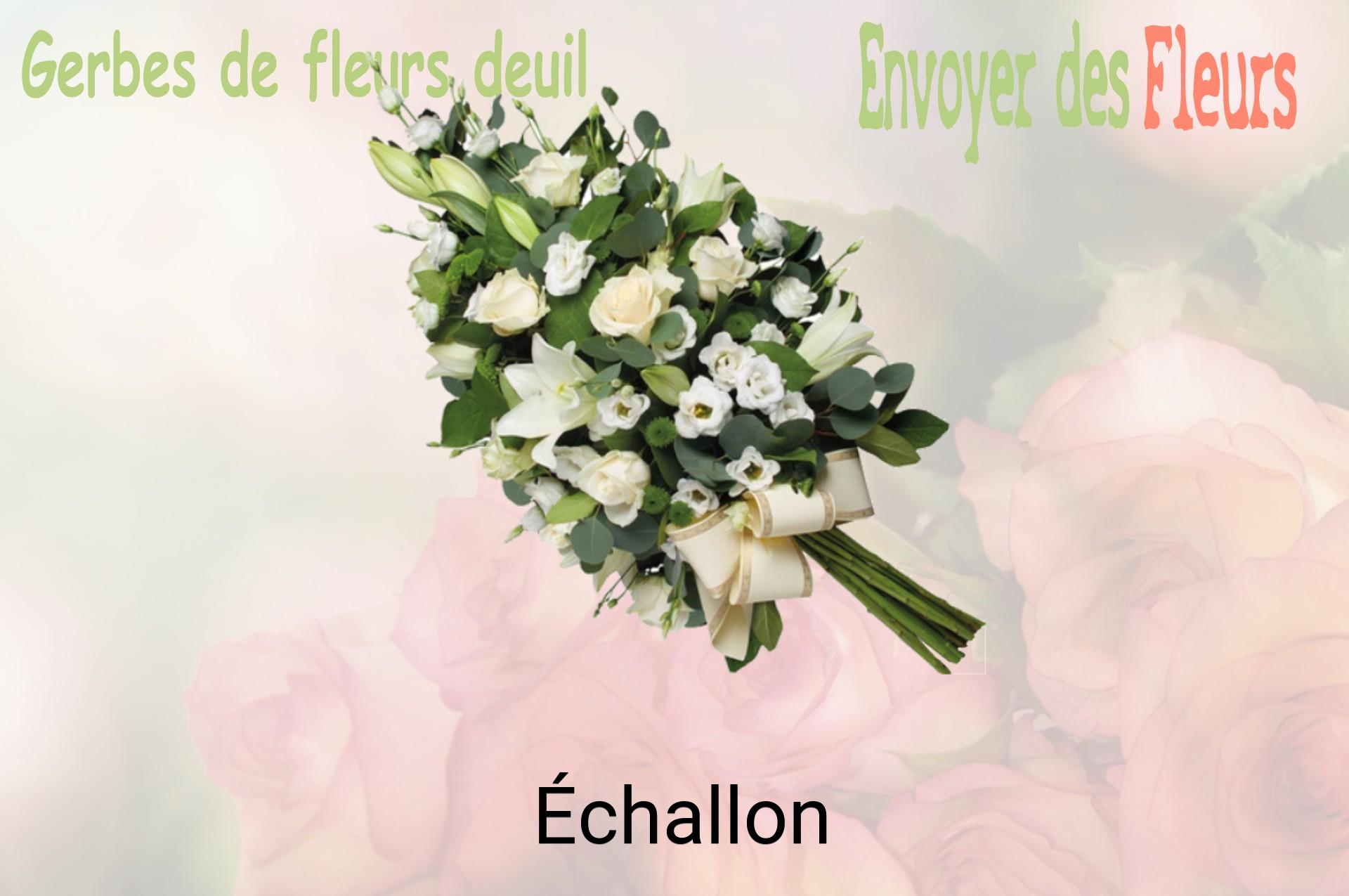 Gerbe de fleurs de deuil livrée à Échallon